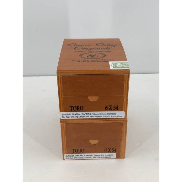 2 Omar Ortez Empty Wooden Cigar Boxes Toro STASH HERB JUGGLE WHATNOT HIDEAWAY - Picture 1 of 4